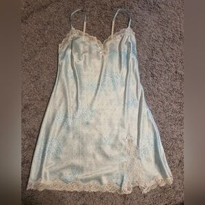 Victoria Secret Blue Lace Trim Nightgown